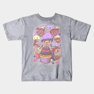 Cute cupcake girl kawaii style Kids T-Shirt